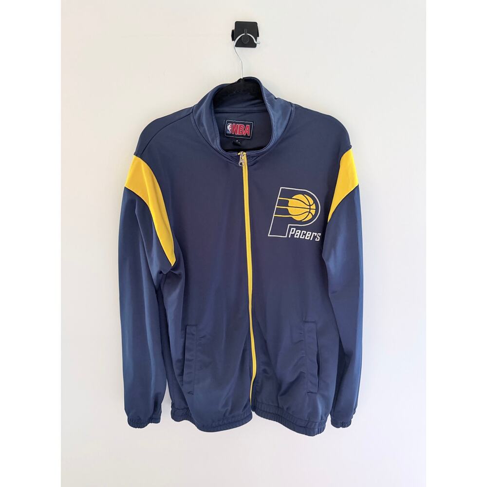 Starter Indiana Pacers Men Blue Embroidered Pacers Full Zip Track Jacket-Size M